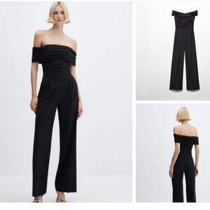 MANGO OFF SHULDER JUMPSUIT BLOGGER FAV